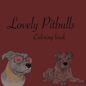 Pit bull coloring book